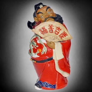 公仔 钟馗 客厅 陶艺工艺品 石湾陶瓷公仔摆件 精品人物 家居装饰品