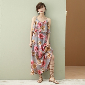 海边度假沙滩雪纺裙