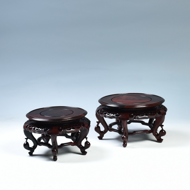 Pianology picking red mahogany acid branches crafts of Buddha lotus base round solid wood vases are it base