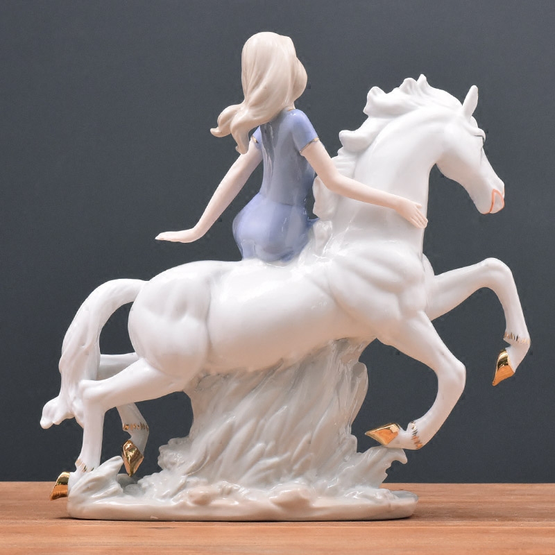 TV ark, furnishing articles at merrill lynch European ceramics decoration western girl riding a sitting room handicraft wedding gift