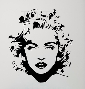 墙贴 麦当娜贴画 贴纸美国流行音乐巨星装饰墙贴 madonna