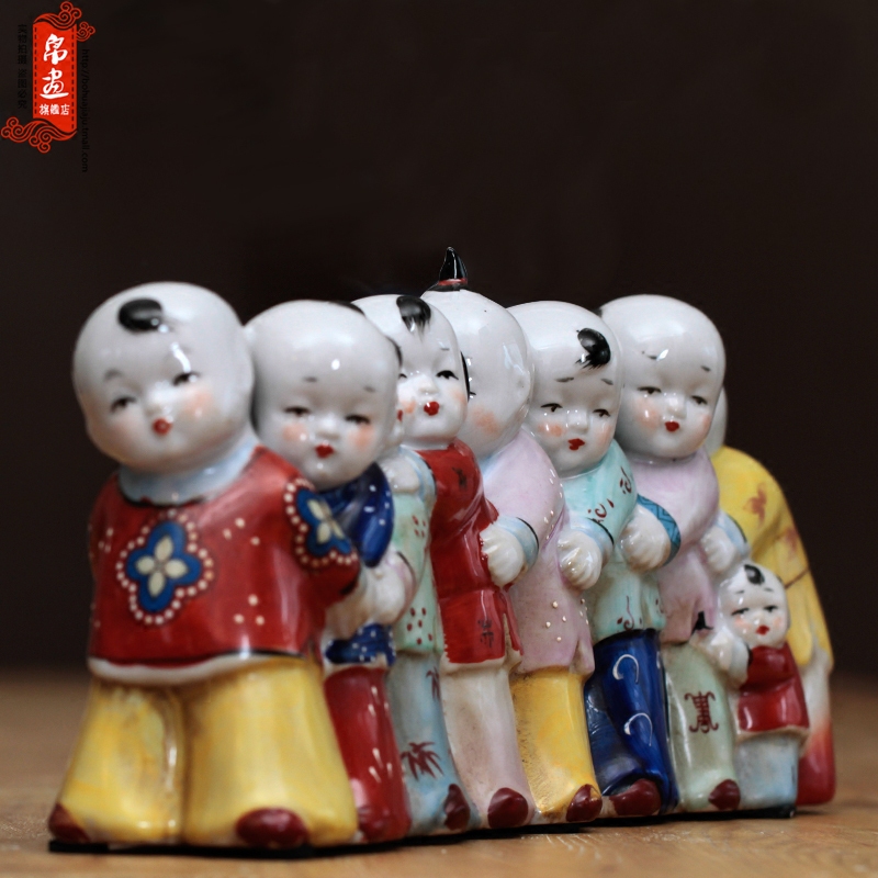 Jingdezhen porcelain dolls small creative home furnishing articles express character its sitting room decorates classic rural desktop