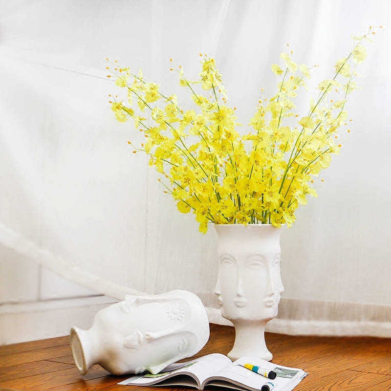 Nordic Muse white porcelain face vase modern ins creative flower arranging the sitting room, home furnishing articles