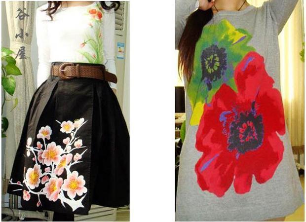 六色牌手绘颜料绘画衣服t恤鞋子包包非丙烯颜料纺织颜料花蕊黄