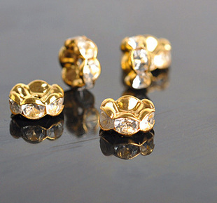 梅花 六角梅花隔珠花边隔钻隔珠饰品配件水钻圈 diy金属配件捷克水钻