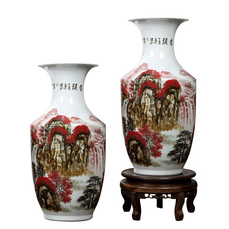 Jingdezhen ceramic hand - made luck, large vases, flower arranging new Chinese style household landing, the sitting room porch place