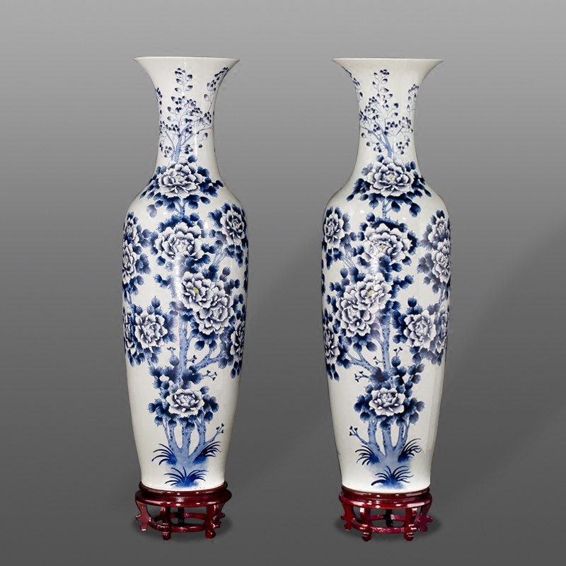 Jingdezhen ceramics manual hand - made enamel paint large vases, sitting room adornment is placed