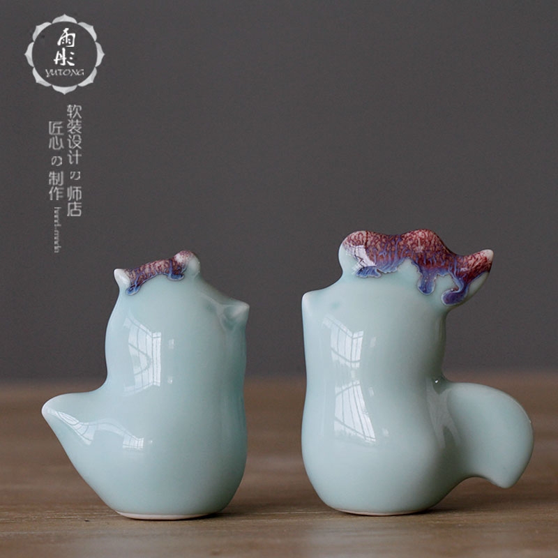 Jingdezhen ceramics by hand a ceramic chicken family household green up ceramic chicken furnishing articles furnishing articles creative we knew