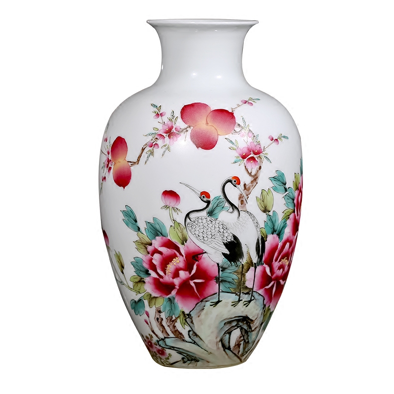 Famous master of jingdezhen ceramics hand - made vases, Chinese style living room decoration handicraft penjing collection certificate