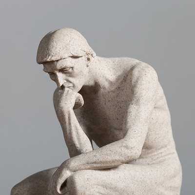 欧式沉思者艺术品工艺品家居客厅创意书房装饰品雕塑人物创意摆件