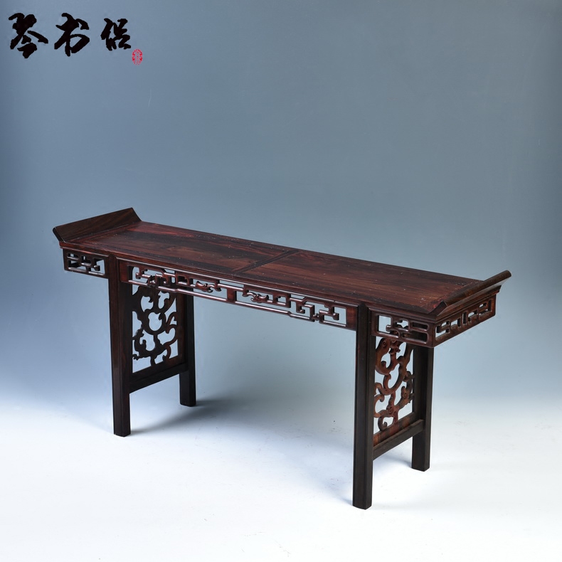 Pianology picking solid wood furnishing articles red mahogany base acid branch guanyin Buddha base rectangular flower miniascape of base frame