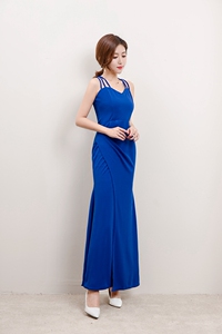 new style long tail fish tail dress evening dress fashion dress 