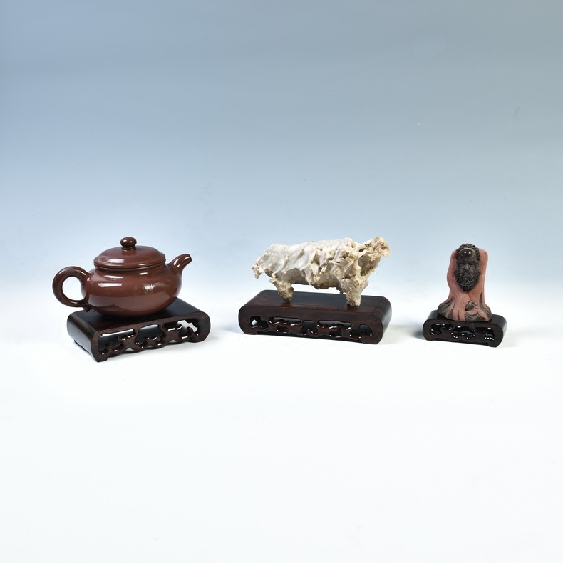 Ebony wood carving handicraft base solid wood stone base of jade seal base it wooden tea service base