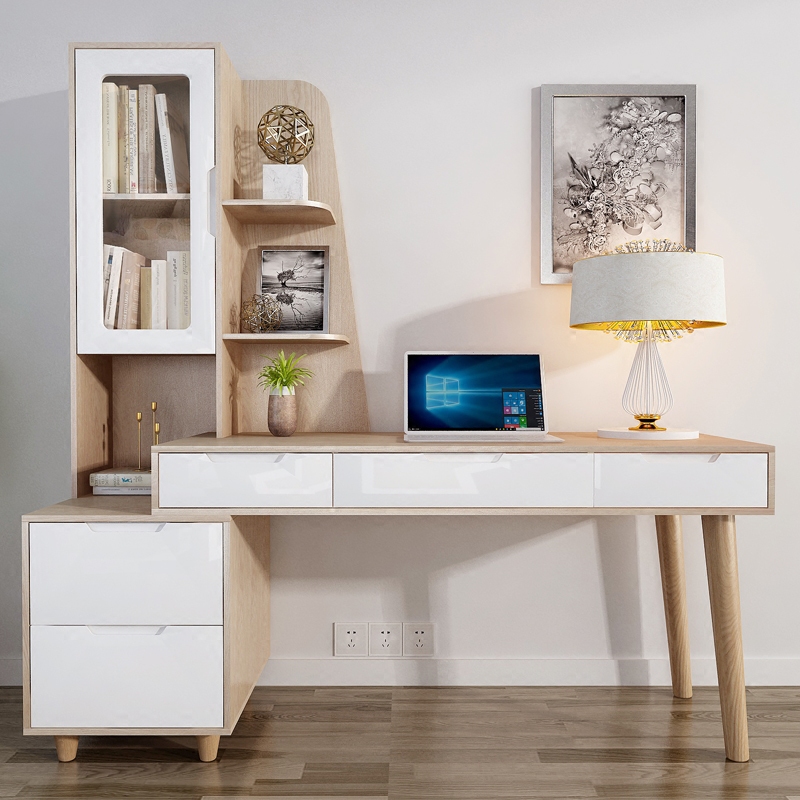 Desktop Home Computer Desk Simple Modern Small Apartment Desk Bookcase Bookcase Combination One Table Bedroom Desk Www Buychinesehandbags Com Buy China Shop At Wholesale Price By Online English Taobao Agent