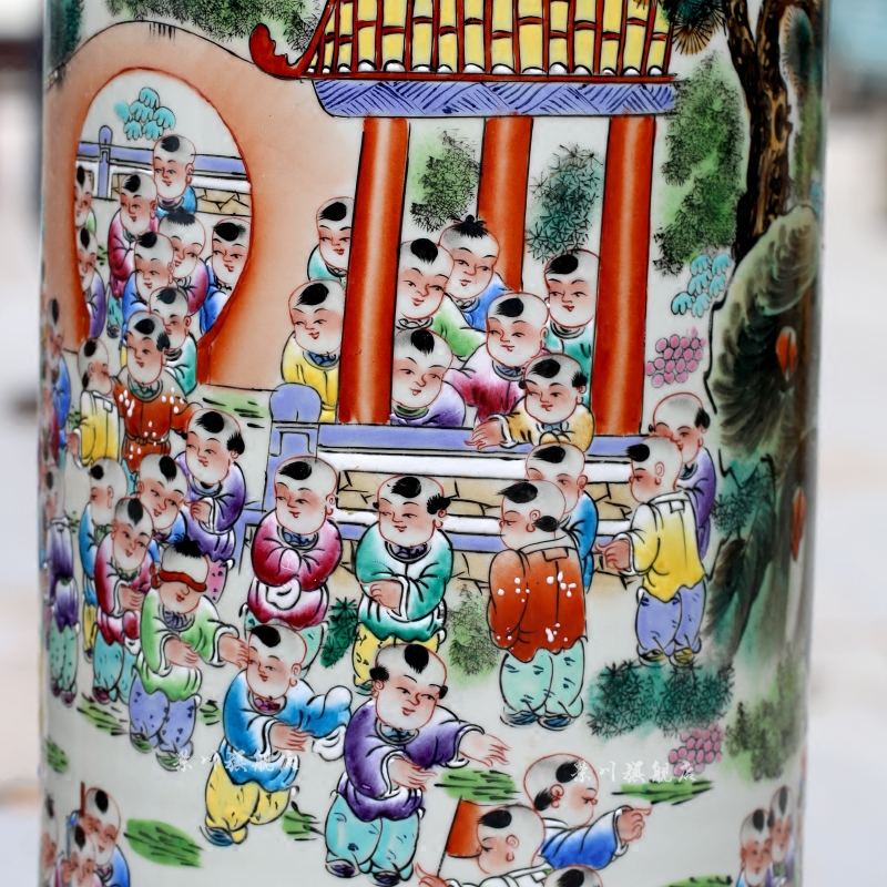 Jingdezhen ceramics hand - made pastel lad gourd vases in the spring of the ancient philosophers make big vase quiver decorated furnishing articles