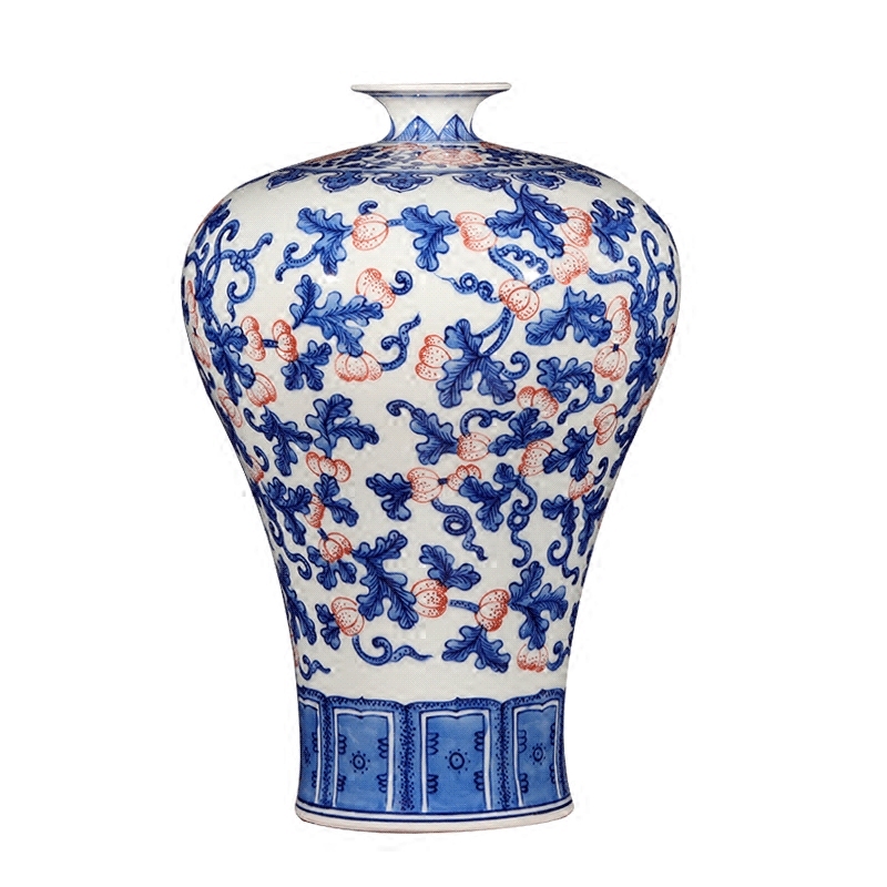 Jingdezhen ceramics archaize manual new classic blue and white porcelain vase sitting room home porch rich ancient frame furnishing articles