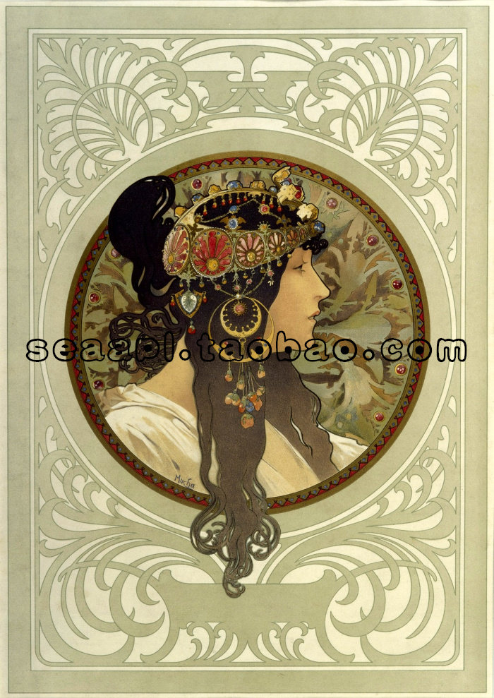 a318唯美艺术装饰新艺术运动穆夏插画集稀有全集590p图片素材