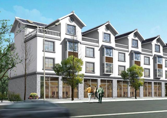 四层别墅楼房别墅v别墅图纸效果图门面农村自建房施工图14x8店面波波利三亚海岸图片