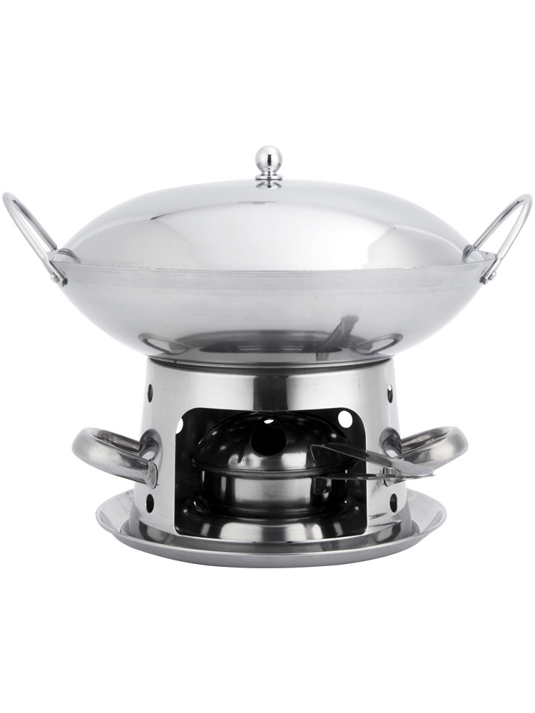 干锅锅家用 商用固体锅仔酒精炉加厚不锈钢小火锅干锅炉酒精锅