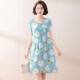 2023 New Cotton Women 's Printed Dress Short-Sleeved Summer 얇은 집 캐주얼 면화 홈 옷 2023 New Cotton Women 's Printed Dress Short-Sleeved Summer 얇은 집 캐주얼 면화 홈 옷