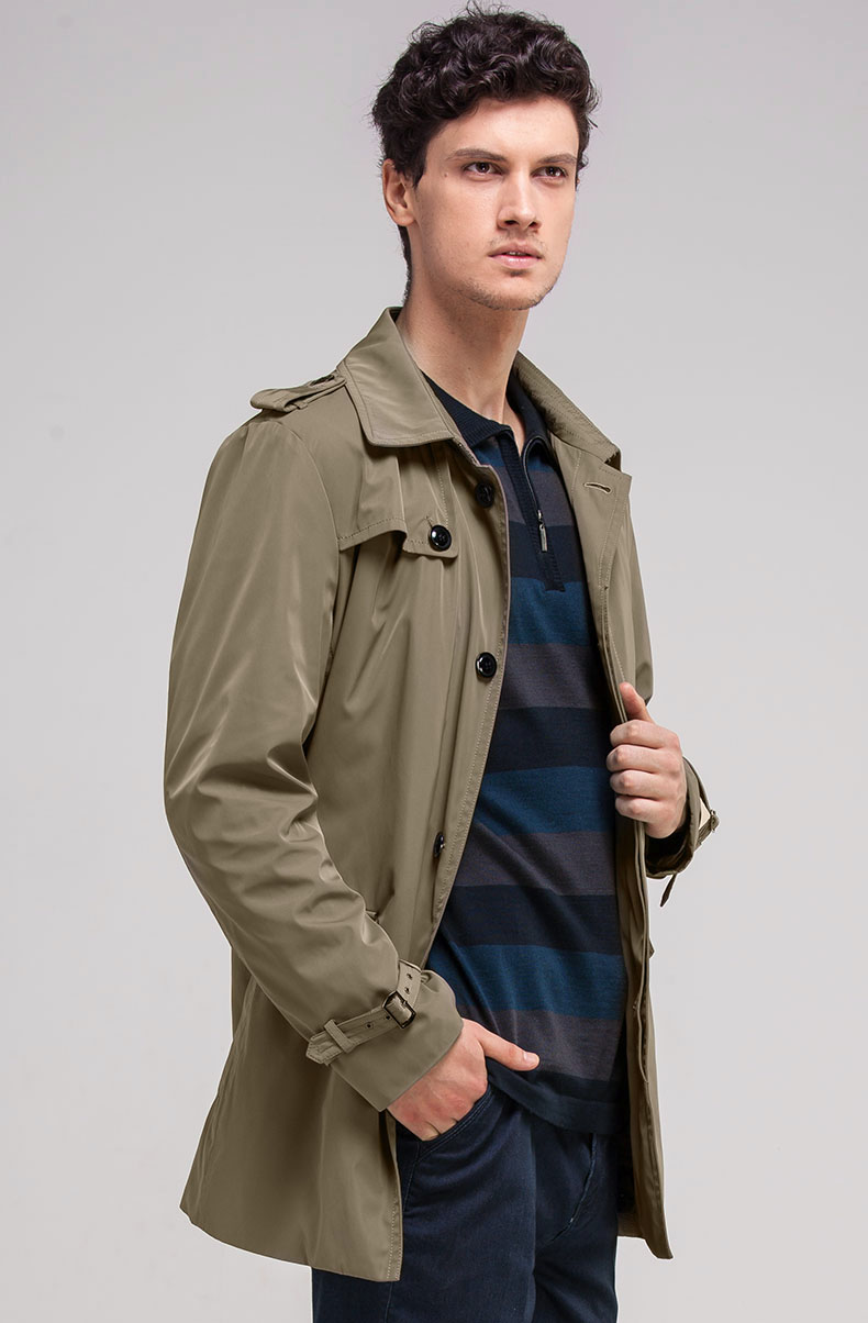 男士休闲棉服_2018冬季棉服男士风衣(2)