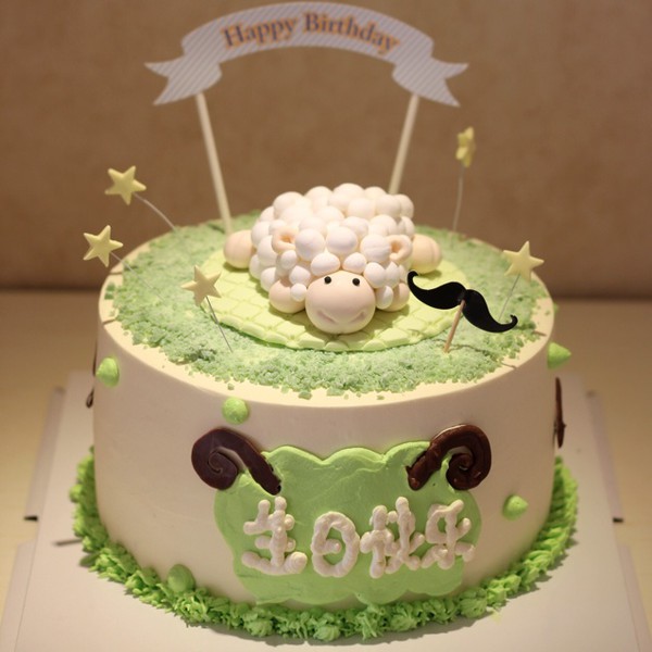 定制 重庆蛋糕配送/宝宝周岁蛋糕/生日蛋糕/动物奶油/乳脂奶油猫先森
