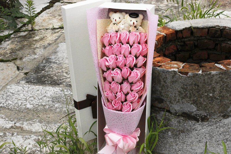 卡通花束送女友闺蜜生日毕业礼品小熊娃娃公仔