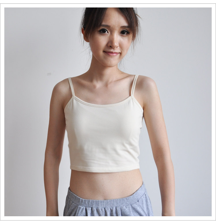 TMALL天猫-莱卡棉半截吊带 免<em>文胸bra</em>-t 大码抹