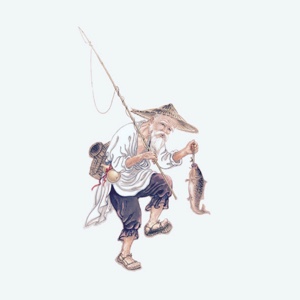 游钓江湖一老翁