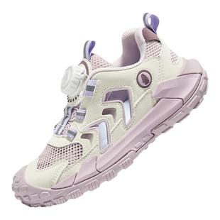 暇步士童鞋女童凉鞋夏儿童凉鞋户外软底紫色网面透气休闲运动鞋子