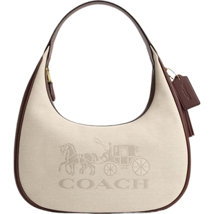 蔻驰奥莱女士CARMEN 新品 COACH HOBO单肩包腋下包设计感通勤