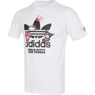 HELLO KITTY短袖 新款 Adidas阿迪达斯三叶草大童2024夏季 T恤IT7920