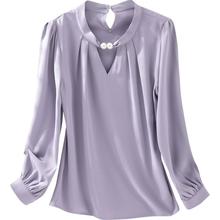 拉夏贝尔白色V领衬衫女2024夏季新款设计感漂亮小衫时尚气质衬衣