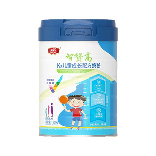 美庐智赞高K2儿童成长配方奶粉罐装 全脂乳粉学生营养高钙奶粉