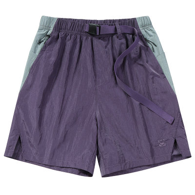 公鸡冠军夏季新款紫色青少年短裤