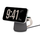 belkin贝尔金15W手机手表耳机快充适用于苹果iPhone15 iwatch立式 多角度MagSafe磁吸墩墩无线充电器