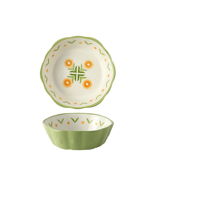 陶瓷水果沙拉碗高颜值6寸碗家用酸奶燕麦好看的碗烤碗空气炸锅用