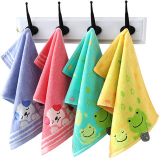 4条金号儿童毛巾纯棉洗脸家用柔软吸水幼儿园小孩洗澡男女童方巾