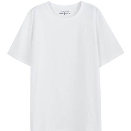 三福短袖t恤2024夏季新款男女情侣装圆领纯色半袖白色休闲打底衫