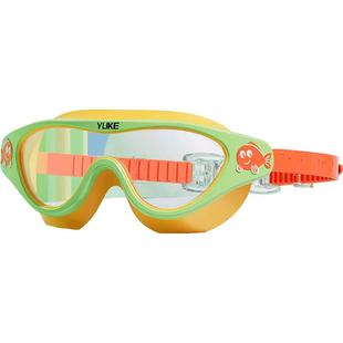 儿童泳镜男童女童游泳眼镜高清防水防雾大框泳镜泳帽游泳专业装备