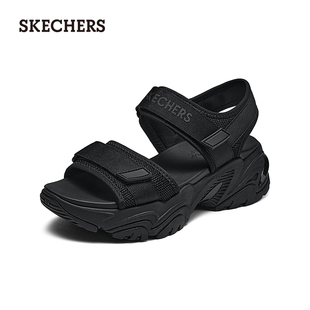 skechers斯凯奇2024夏季新款女鞋休闲凉鞋柔软厚底女鞋简约沙滩鞋