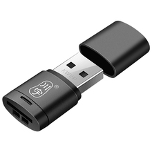 川宇迷你读卡器TF卡专用USB2.0高速适用于手机/电脑/相机/行车记录仪Micro SD内存卡支持车载/无人机/音箱