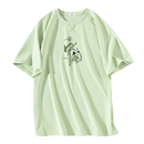 男夏季 回力运动短袖 冰感排汗健身潮流豆绿色速干衣女2024新款 T恤
