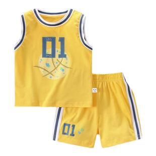 夏季 新款 儿童运动套装 拉比树童装 宝宝休闲两件套洋气男童篮球服