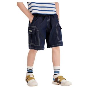 2024年夏季 男童儿童大口袋牛仔短裤 新款 PawinPaw卡通小熊童装 时尚