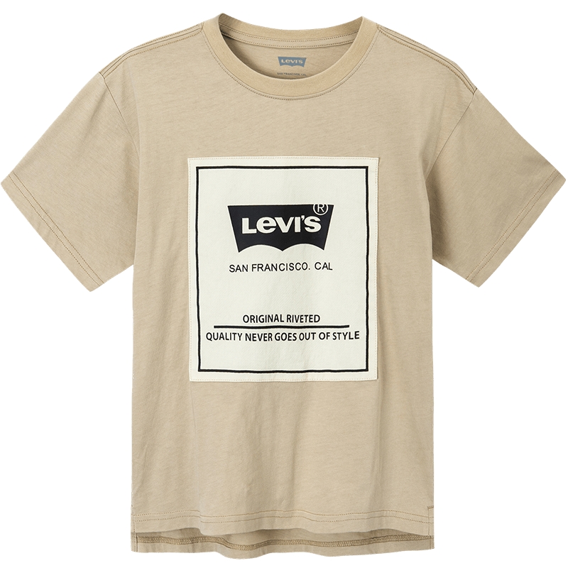 Levis李维斯童装儿童短袖男童t恤2024夏季新款打底衫半袖纯棉上衣