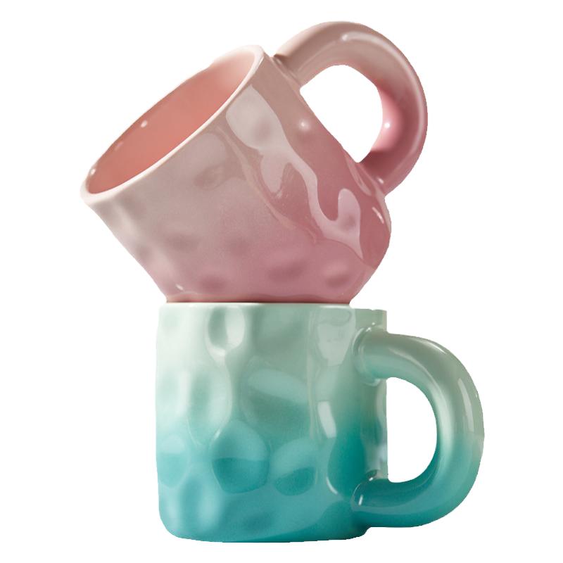原创马克杯陶瓷杯子家用高颜值情侣水杯女生小众设计感咖啡杯茶杯
