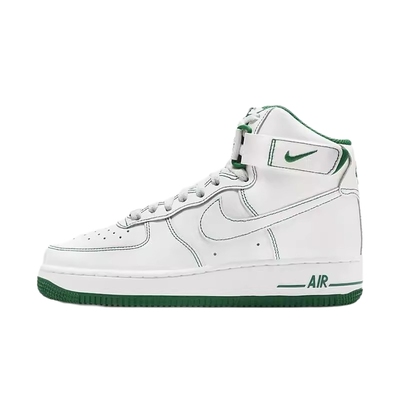 耐克NIKE Air Force 1 AF1白绿 空军一号女鞋 高帮板鞋DV1138-101