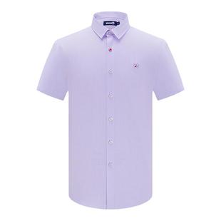 衬衫 短袖 Navigare意大利小帆船男士 夏季 免烫易打理 紫色打底衬衣