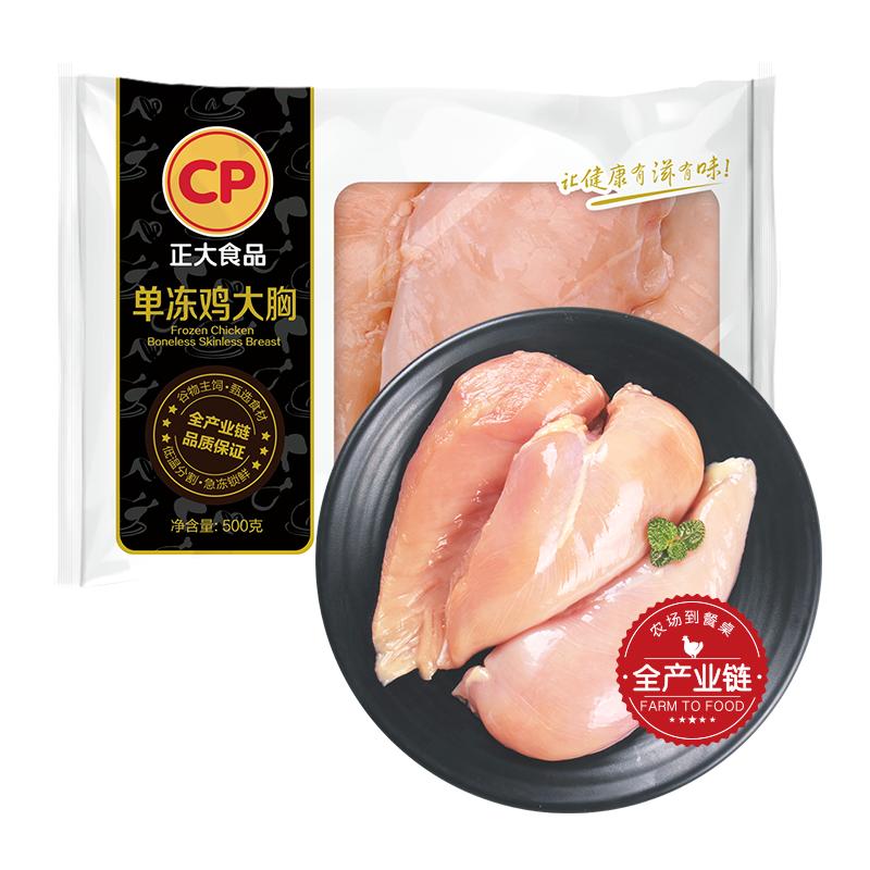 正大食品鸡胸肉去皮新鲜鸡肉冷冻生鲜鸡排批发包邮健身鸡脯肉代餐 水产肉类/新鲜蔬果/熟食 鸡胸 原图主图